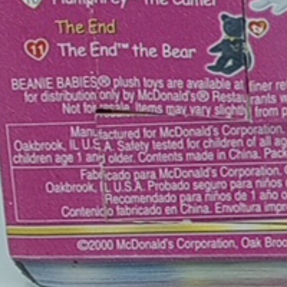 TY The End the Bear McDonalds 2000 - Picture 8 of 8